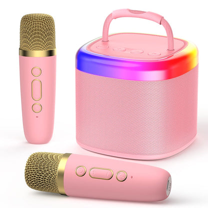 Mini Karaoke Speaker with Wireless Microphones